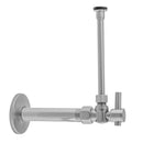 Quarter Turn Angle Pattern 1/2" IPS x 3/8" O.D. Toilet Supply Kit with Contempo Lever Handle, 12" Supply Tube, Escutcheon - Stellar Hardware and Bath 
