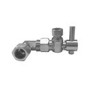 Quarter Turn Angle Pattern 1/2" IPS x 3/8" O.D. Supply Valve with Contempo Lever Handle For Skirted Toilet - Stellar Hardware and Bath 