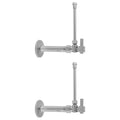 Quarter Turn Angle Pattern 1/2" IPS x 3/8" O.D. Faucet Supply Kit with Square Lever Handle, 20" Supply Tubes, Escutcheons - Stellar Hardware and Bath 