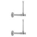 Quarter Turn Angle Pattern 1/2" IPS x 3/8" O.D. Faucet Supply Kit with Oval Handle, 20" Supply Tubes, Escutcheons - Stellar Hardware and Bath 