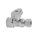Quarter Turn Straight Pattern 3/8" IPS x 3/8" O.D. Supply Valve with Oval Handle - Stellar Hardware and Bath 