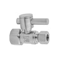 Quarter Turn Straight Pattern 1/2" IPS x 3/8" O.D. Supply Valve with Contempo Lever Handle - Stellar Hardware and Bath 