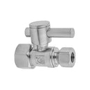Quarter Turn Straight Pattern 1/2" IPS x 3/8" O.D. Supply Valve with Contempo Lever Handle - Stellar Hardware and Bath 