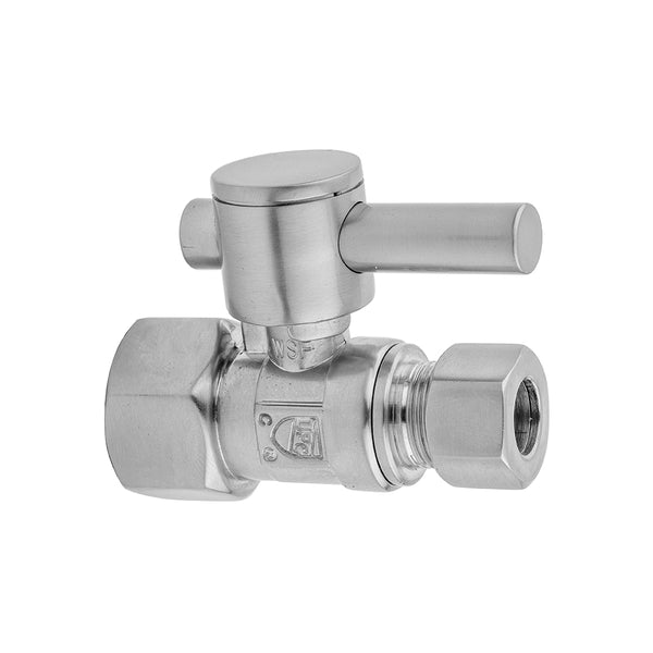 Quarter Turn Straight Pattern 1/2" IPS x 3/8" O.D. Supply Valve with Contempo Lever Handle - Stellar Hardware and Bath 