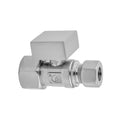 Quarter Turn Straight Pattern 1/2" IPS x 3/8" O.D. Supply Valve with Square Handle - Stellar Hardware and Bath 