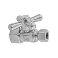 Quarter Turn Straight Pattern 1/2" IPS x 3/8" O.D. Supply Valve with Standard Cross Handle - Stellar Hardware and Bath 