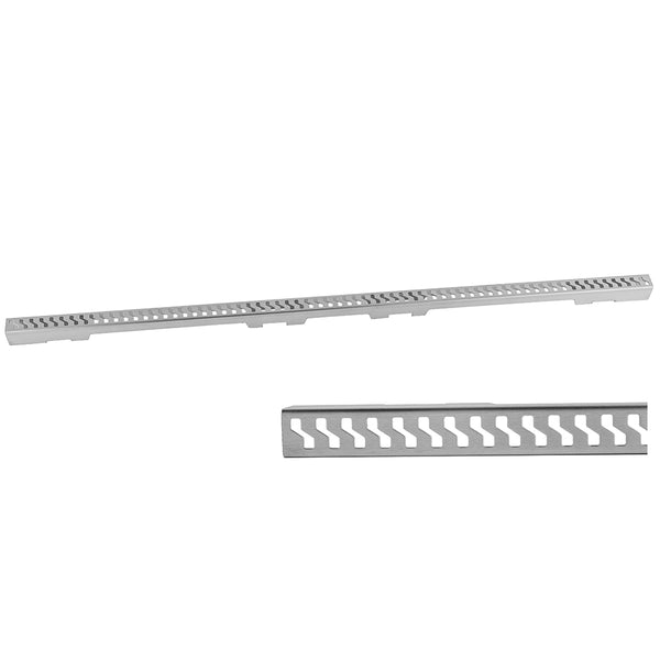 Slim 48" Channel Drain "S" Grate - Stellar Hardware and Bath 