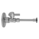 Quarter Turn Straight Pattern 5/8" O.D. Compression (Fits 1/2" Copper) x 3/8" O.D. Toilet Supply Kit with Contempo Lever Handle, 20" Supply Tube, Escutcheon - Stellar Hardware and Bath 