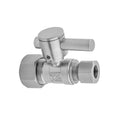 Quarter Turn Straight Pattern 5/8" O.D. Compression (Fits 1/2" Copper) x 3/8" O.D. Supply Valve with Contempo Lever Handle - Stellar Hardware and Bath 