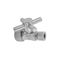 Quarter Turn Straight Pattern 5/8" O.D. Compression (Fits 1/2" Copper) x 3/8" O.D. Supply Valve with Contempo Cross Handle - Stellar Hardware and Bath 