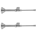 Quarter Turn Straight Pattern 5/8" O.D. Compression (Fits 1/2" Copper) x 3/8" O.D. Faucet Supply Kit Square Handle, 20" Supply Tubes, Cover Tubes, Escutcheons - Stellar Hardware and Bath 