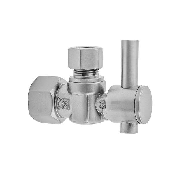 Quarter Turn Angle Pattern 1/2" IPS x 1/2" O.D. Supply Valve with Contempo Lever Handle - Stellar Hardware and Bath 