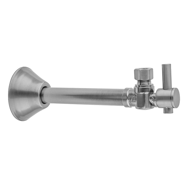 Quarter Turn 1/2" Copper (Sweat Fit) x 3/8" O.D. Outlet Angle Supply Valve with Contempo Lever Handle - Stellar Hardware and Bath 