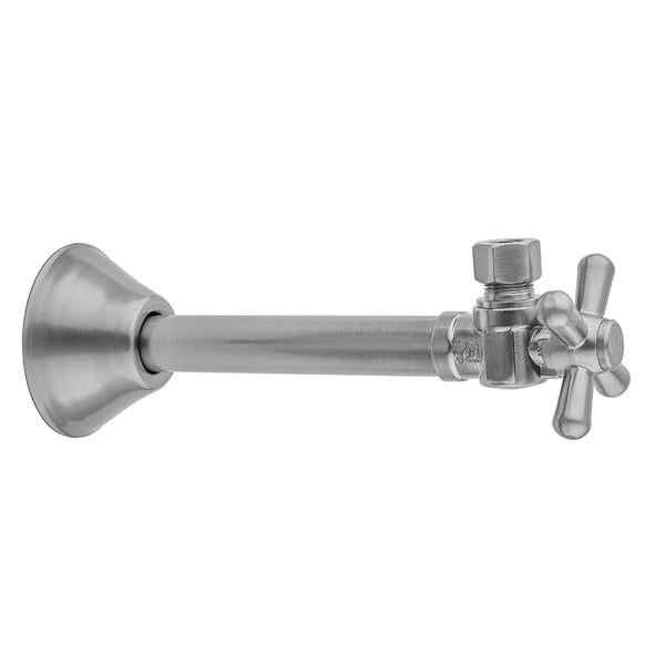 Quarter Turn Angle Pattern 1/2" Copper (Sweat Fit) x 1/2" O.D. Supply Valve with Standard Cross Handle - Stellar Hardware and Bath 