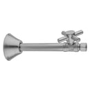 Quarter Turn Straight Pattern 1/2" Copper (Sweat Fit) x 3/8" O.D. Supply Valve with Contempo Cross Handle - Stellar Hardware and Bath 