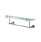 Porto Chrome Finish Glass Shelf with Under Rail, 19 3/4" - Stellar Hardware and Bath 