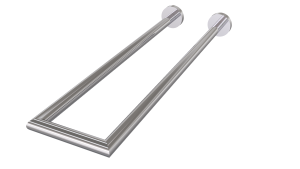 Valsan Porto Chrome Double Perpendicular Towel Rail - Stellar Hardware and Bath 