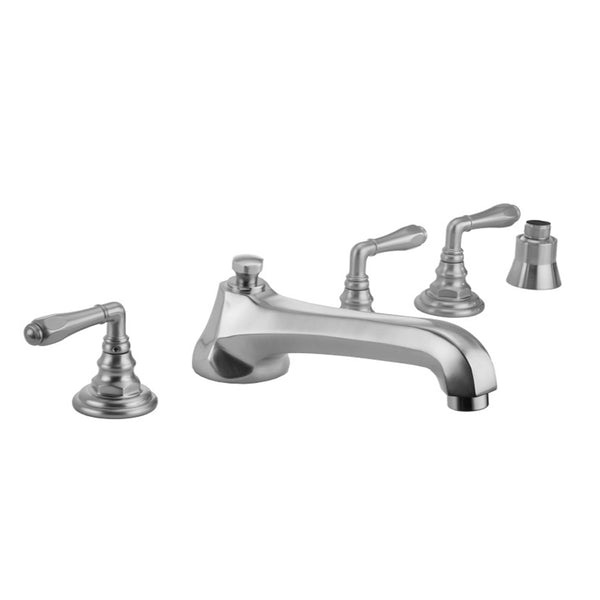 Westfield Roman Tub Set with Low Spout and Smooth Lever Handles and Straight Handshower Mount - Stellar Hardware and Bath 