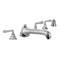 Astor Roman Tub Set with Low Spout and Smooth Lever Handles and Straight Handshower Mount - Stellar Hardware and Bath 