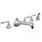 Astor Roman Tub Set with Low Spout and Hex Lever Handles and Angled Handshower Mount - Stellar Hardware and Bath 