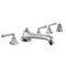 Astor Roman Tub Set with Low Spout and Hex Lever Handles and Straight Handshower Mount - Stellar Hardware and Bath 