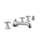 Astor Roman Tub Set with Low Spout and Hex Cross Handles and Straight Handshower Mount - Stellar Hardware and Bath 