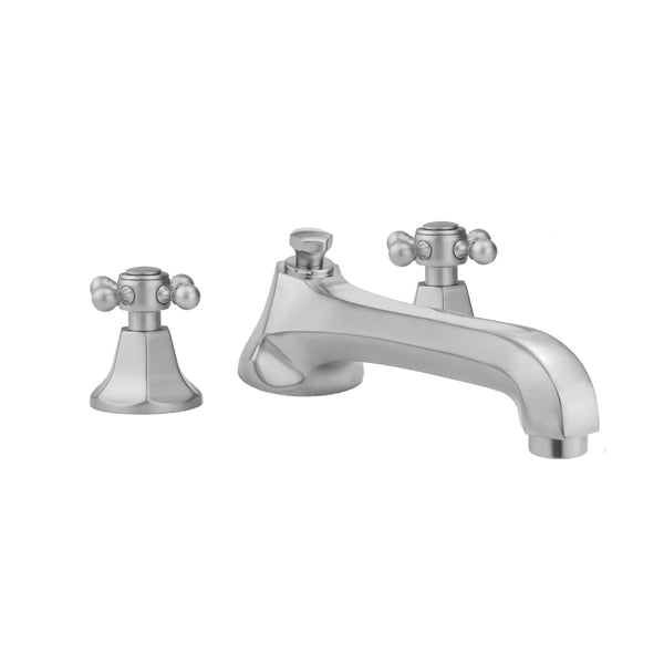 Astor Roman Tub Set with Low Spout and Ball Cross Handles - Stellar Hardware and Bath 