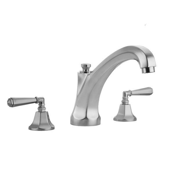 Astor Roman Tub Set with High Spout and Hex Lever Handles - Stellar Hardware and Bath 