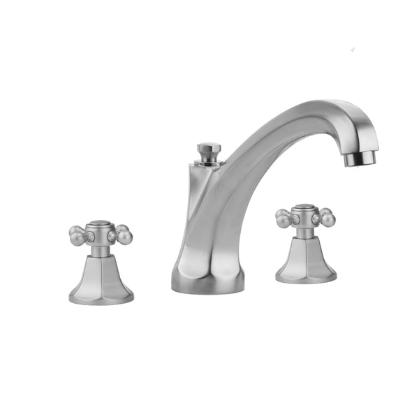 Astor Roman Tub Set with High Spout and Ball Cross Handles - Stellar Hardware and Bath 