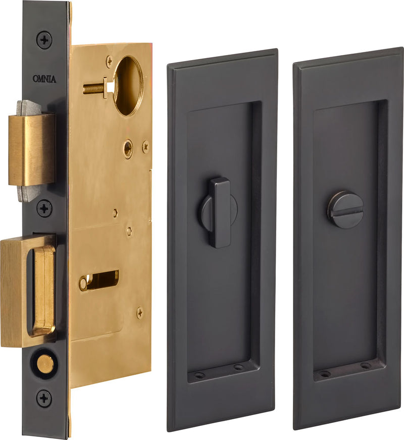 Omnia 7037/L Pocket Door Lock - Stellar Hardware and Bath 