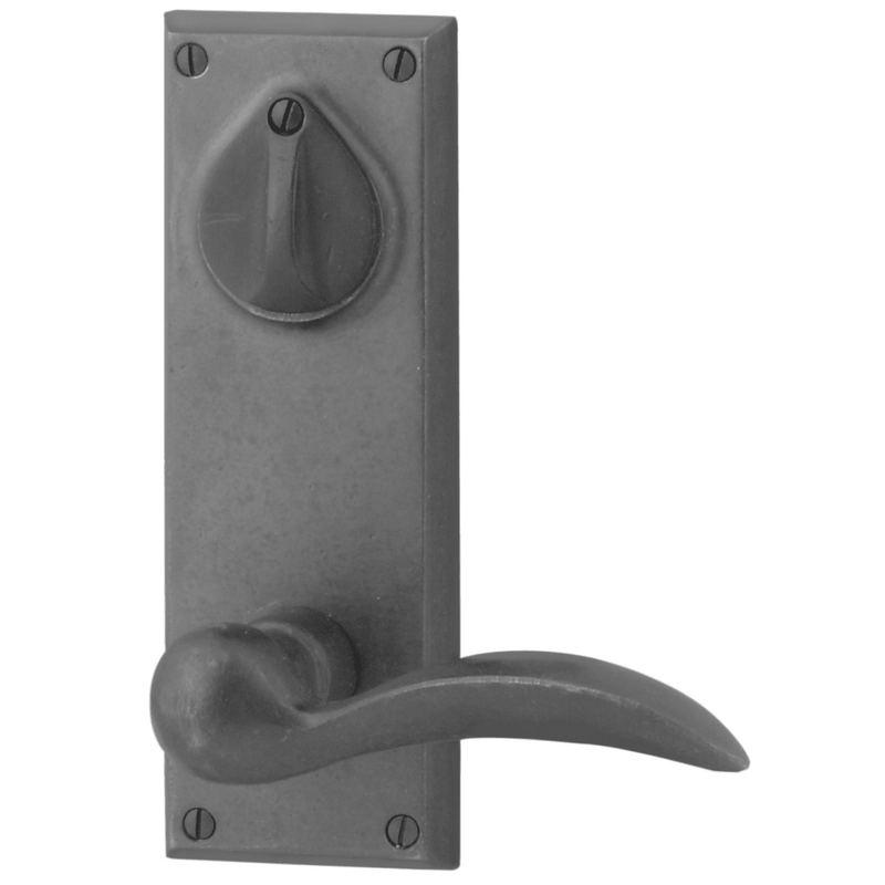 Emtek 73613-5/8" Center to Center Rectangular Sideplate Sandcast Bronze Double Cylinder Entry Set - Stellar Hardware and Bath 