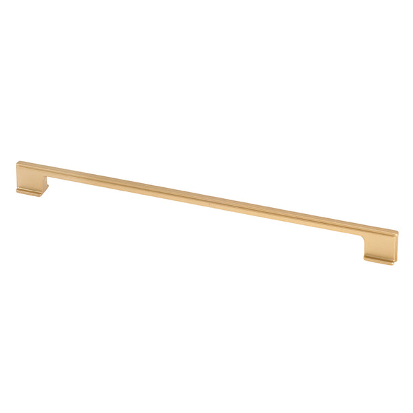 Topex THIN SQUARE CABINET PULL HANDLE MATTE BRASS 320MM - Stellar Hardware and Bath 