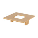 Topex SQUARE PULL WITH HOLE 64MM MATTE BRASS - Stellar Hardware and Bath 