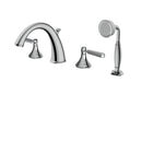 Aqua Brass 83518 4-piece deckmount tub filler with handshower - Stellar Hardware and Bath 