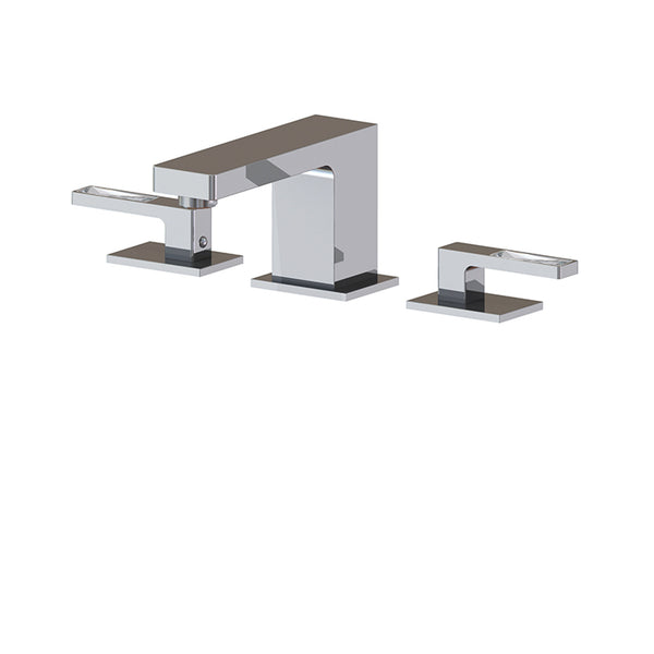 Aqua Brass 84016 Widespread lavatory faucet WITH CRYSTAL - Stellar Hardware and Bath 