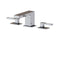 Aqua Brass 84016 Widespread lavatory faucet WITH CRYSTAL - Stellar Hardware and Bath 