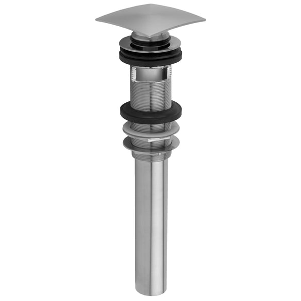 Finger Touch Square Lavatory Drain with Overflow - Stellar Hardware and Bath 