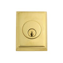 Emtek 8468 Rectangular Style Brass Modern Single Cylinder Deadbolt - Stellar Hardware and Bath 