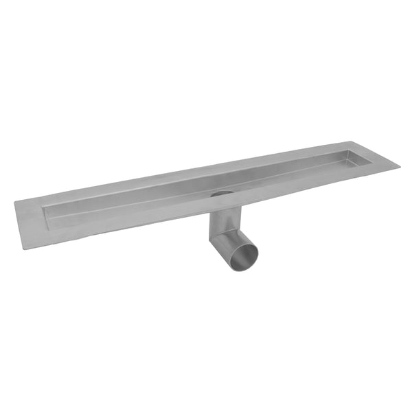 42" zeroEDGE Side Outlet  Channel Drain Body - Stellar Hardware and Bath 