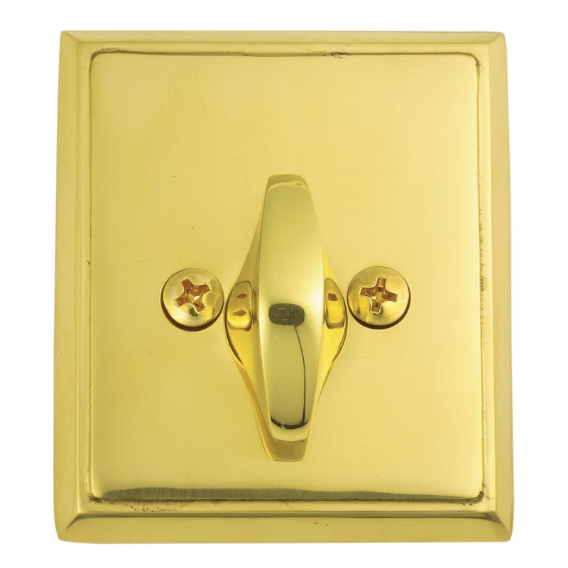 Emtek 8568 Brass Rectangular Style Single-Sided Deadbolt from the American Classic Collection - Stellar Hardware and Bath 