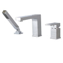 Aqua Brass 86013 3-piece deckmount tub filler with handshower - Stellar Hardware and Bath 