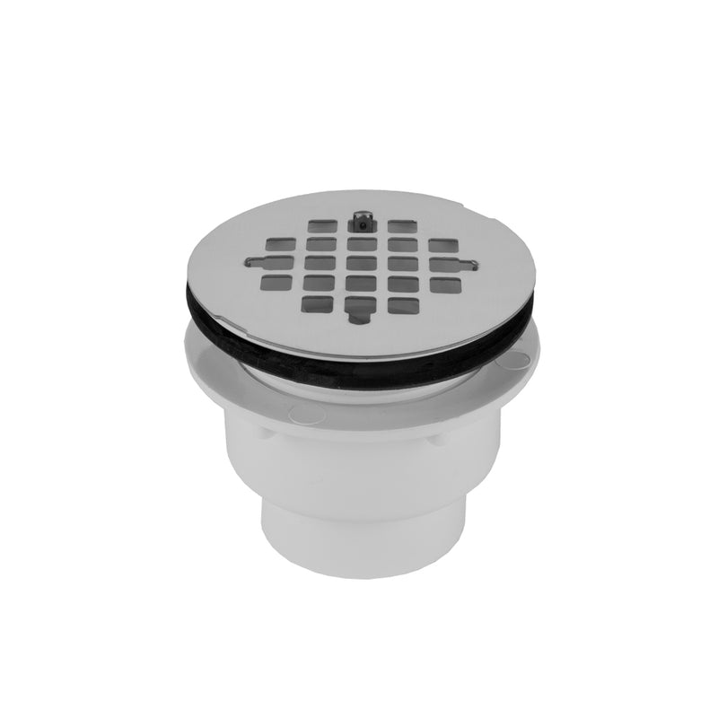 2" PVC Large Body Complete Shower Drain with Snap in Drain Plate (Glue) - Stellar Hardware and Bath 