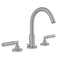 Uptown Contempo Faucet with Round Escutcheons & Contempo Slim Lever Handles  & Fully Polished & Plated Pop-Up Drain - Stellar Hardware and Bath 