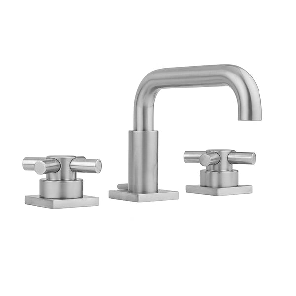 Downtown  Contempo Faucet with Square Escutcheons & Contempo Cross Handles- 0.5 GPM - Stellar Hardware and Bath 