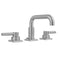 Downtown  Contempo Faucet with Square Escutcheons & Contempo Lever Handles  & Fully Polished & Plated Pop-Up Drain - Stellar Hardware and Bath 