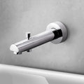 Round Tub Spout with Diverter, Matte Black - Stellar Hardware and Bath 