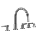 Contempo Roman Tub Set with High Lever Handles and Straight Handshower Holder - Stellar Hardware and Bath 