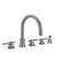 Contempo Roman Tub Set with Peg Lever Handles and Angled Handshower Holder - Stellar Hardware and Bath 
