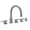 Contempo Roman Tub Set with Peg Lever Handles and Straight Handshower Holder - Stellar Hardware and Bath 