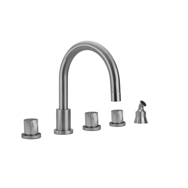 Contempo Roman Tub Set with Thumb Handles and Angled Handshower Holder - Stellar Hardware and Bath 